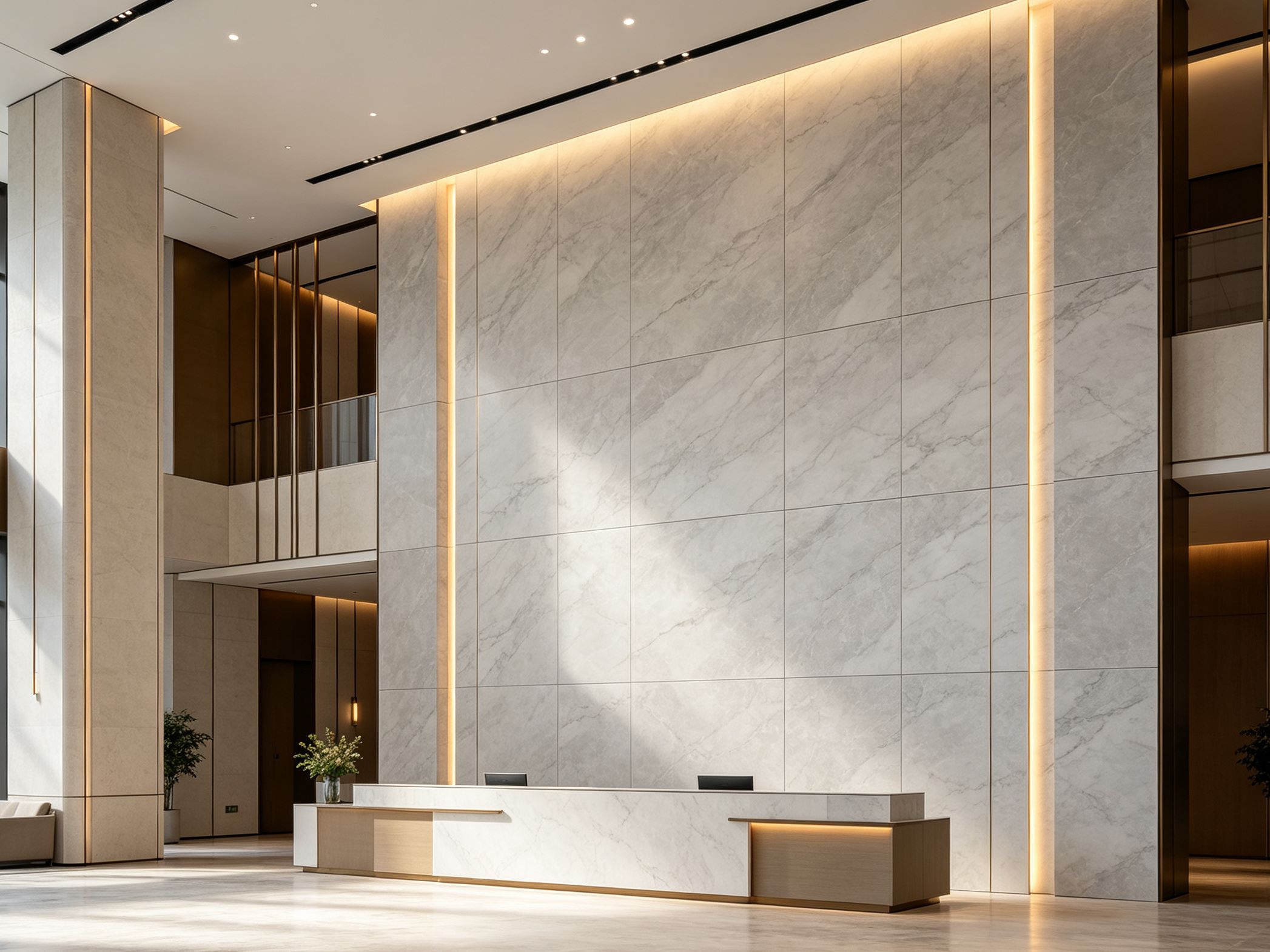 SPC Wall Panels for Hotel Reception Areas